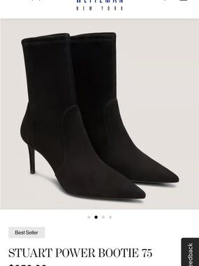 Stuart Weitzman Black Sock Booties - Power 75